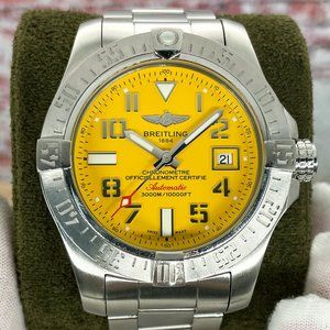 Breitling Avenger II Seawolf Yellow Stainless Bracelet 45mm -  A17331 - Full Set